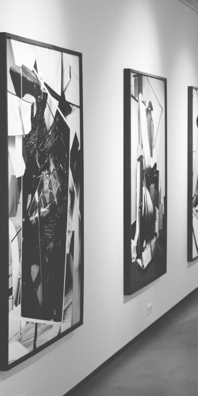 Three Black and White Paintings